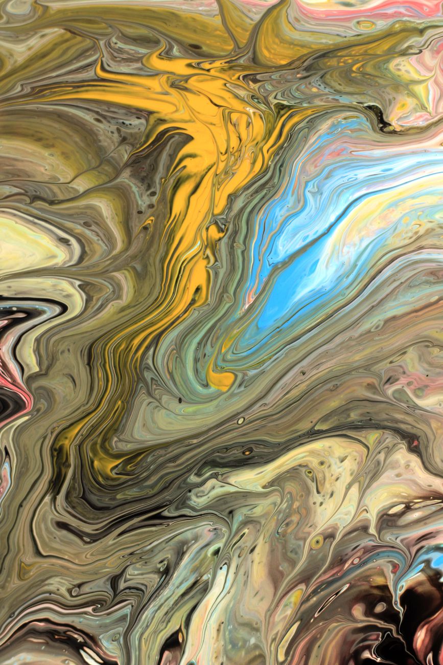 vibrant abstract swirls in artistic composition